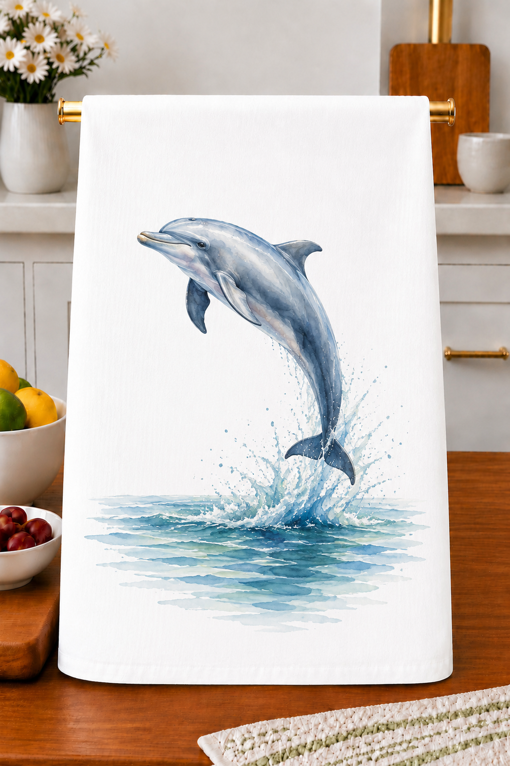 Coastal Dolphin Kitchen Towel
