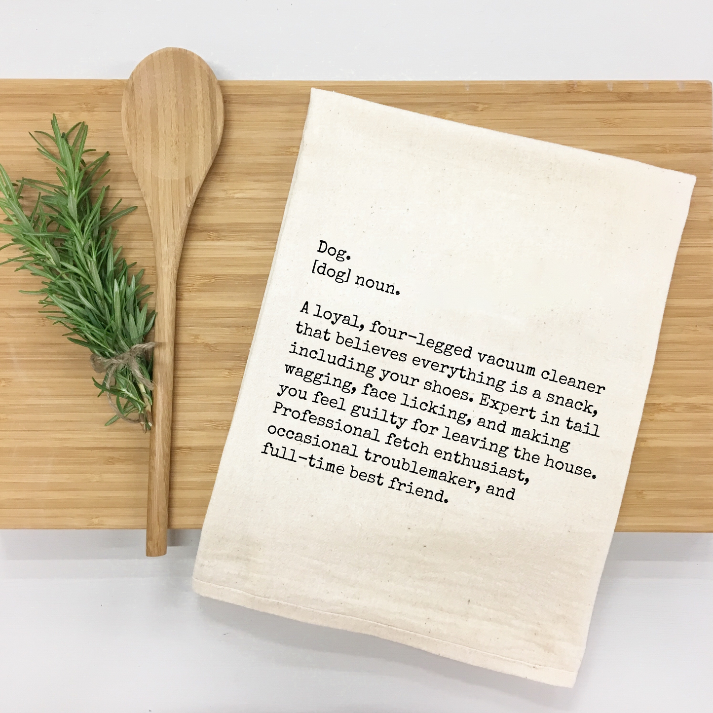 "Funny Dog Definition" Kitchen Towel