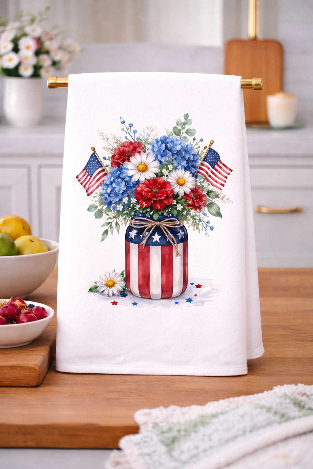 Colorful Patriotic Kitchen Towels