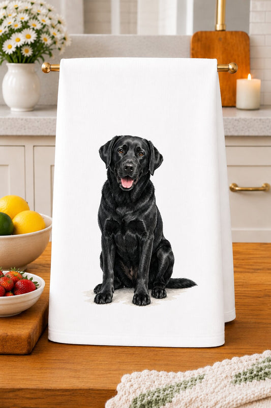 Black Labrador Kitchen Towel