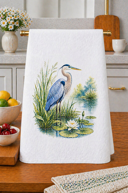 Blue Heron Kitchen Towel