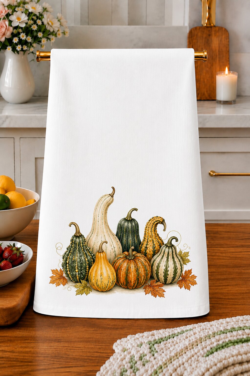 Fall Gourds Kitchen Towel