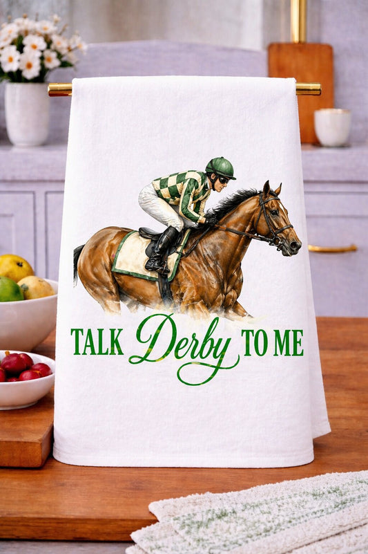 Talk Derby to Me Kitchen Towel