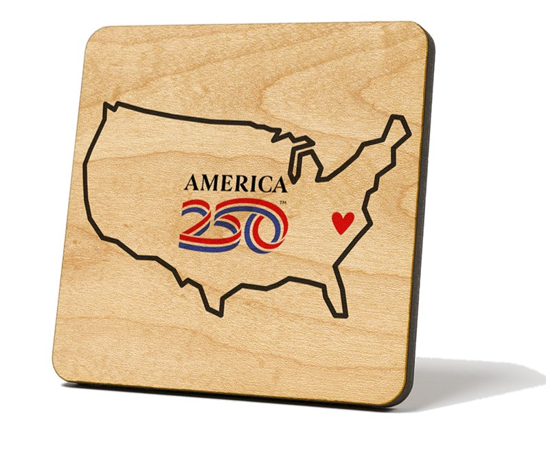 America250™ U.S. Outline Coaster Magnet-Officially Licensed