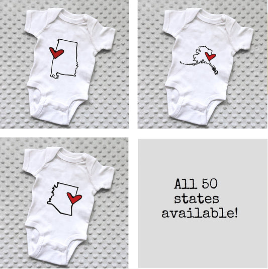 State Love Baby Onesie - 12 MONTHS