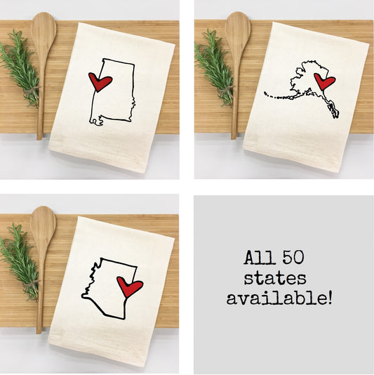 *State Love tea towel