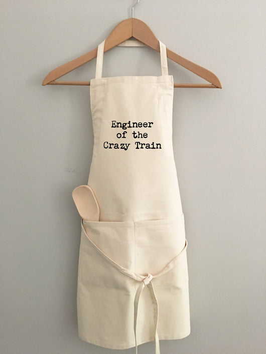 "Engineer of the Crazy Train" Apron