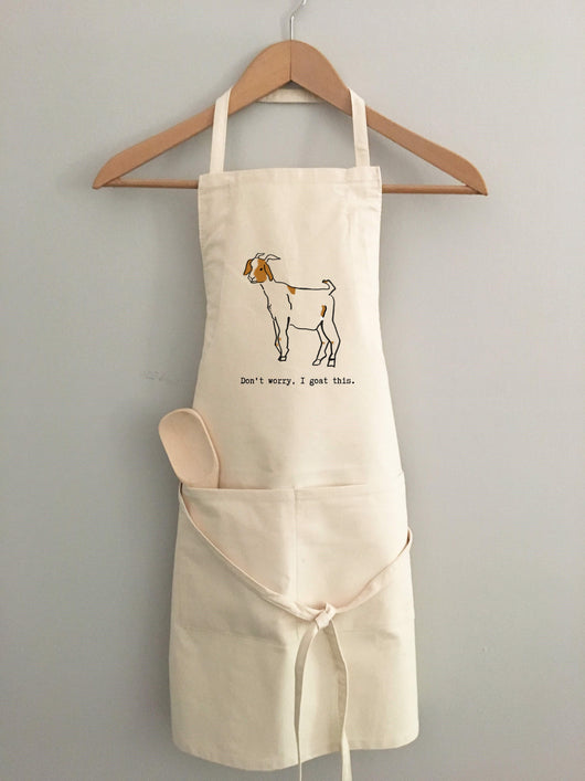 "Don't worry, I goat this." Apron